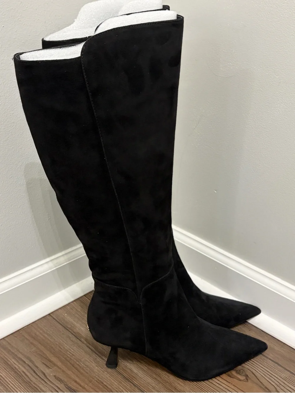 Sam Edelman Black Over-the-Knee Pointed-Toe Boots